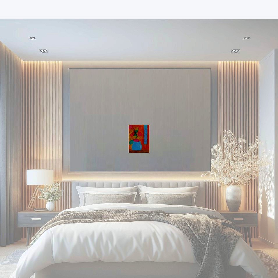 Painting titled 'Abstract flower bouquet # 7' by Monica Fallini