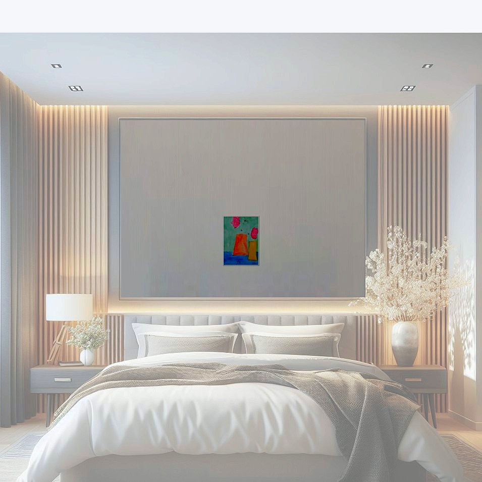 Painting titled 'Abstract flower bouquet # 9' by Monica Fallini