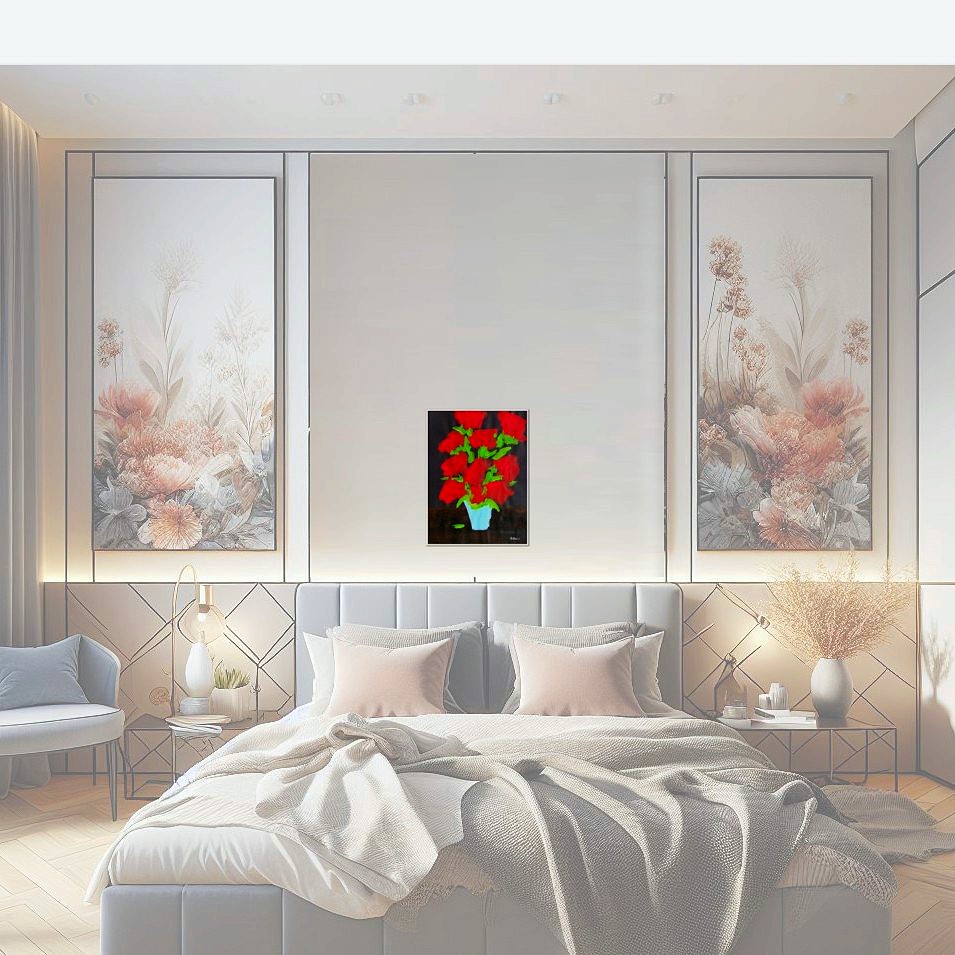 Painting titled 'Abstract flower bouquet # 10' by Monica Fallini