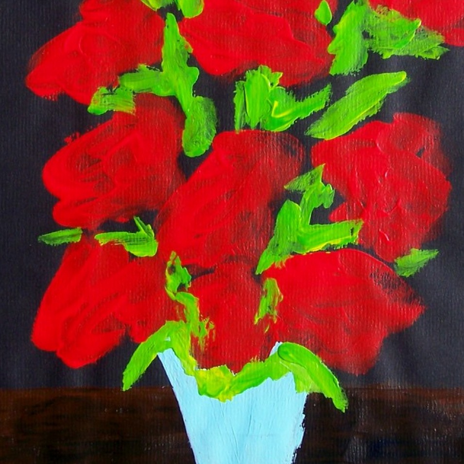 Painting titled 'Abstract flower bouquet # 10' by Monica Fallini