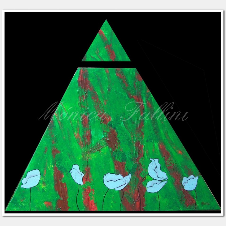Painting titled 'Into the woods' by Monica Fallini