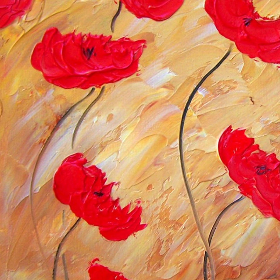 Painting titled 'Poppies...daily # 4' by Monica Fallini