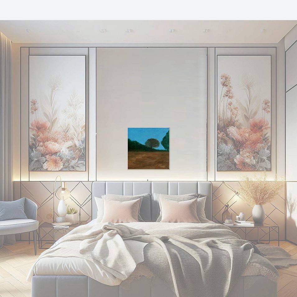 Painting titled 'Autumn country landscape #3' by Monica Fallini