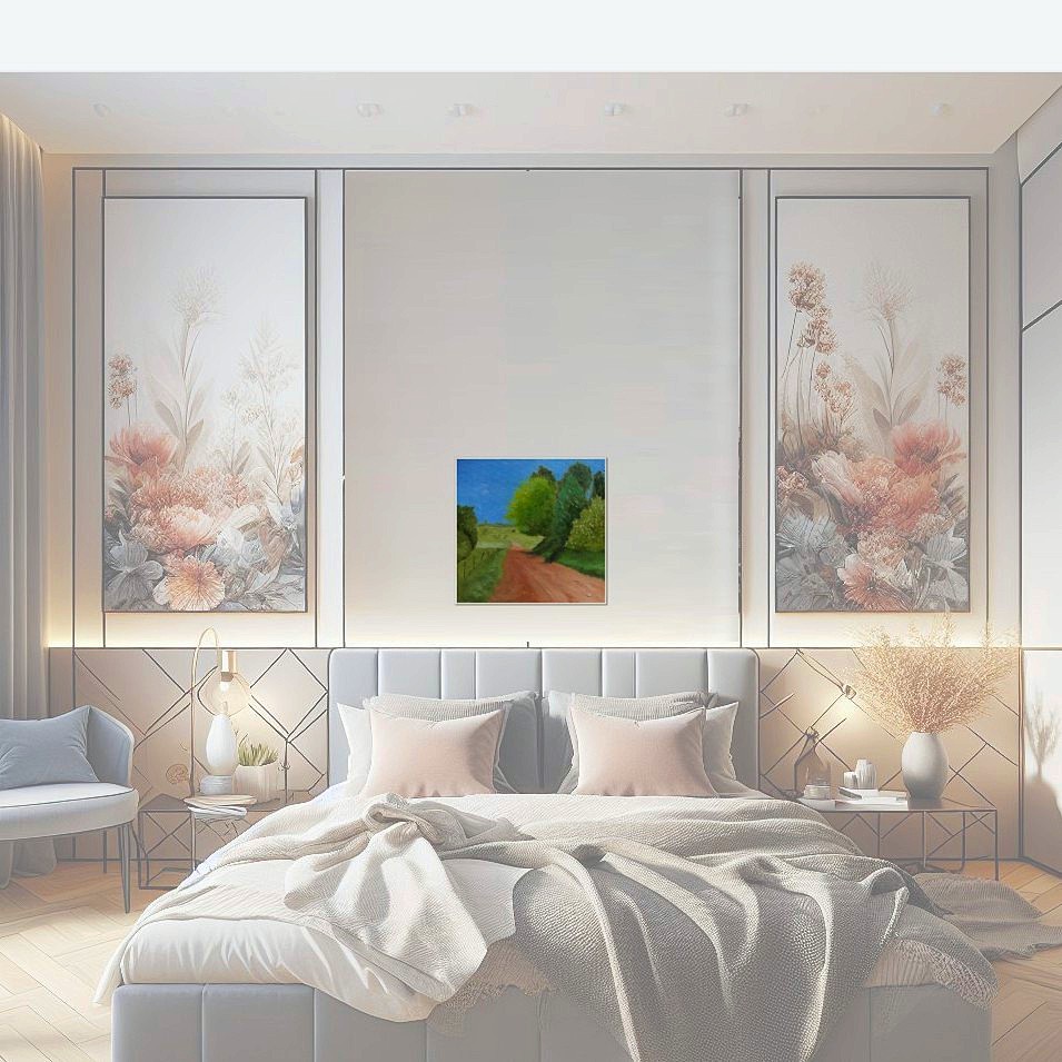 Painting titled 'A day in the country' by Monica Fallini