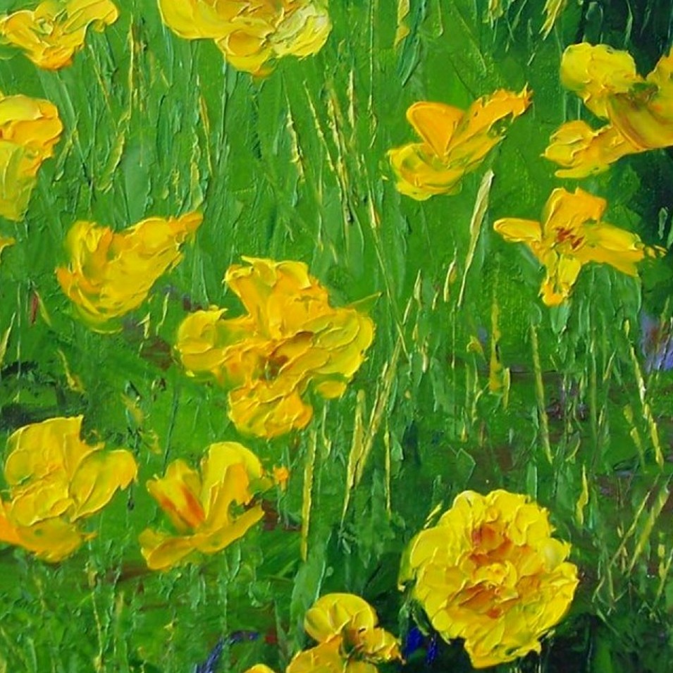 Painting titled 'California Poppies 2' by Monica Fallini