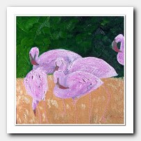 Study in oils of a Flamingo # 2