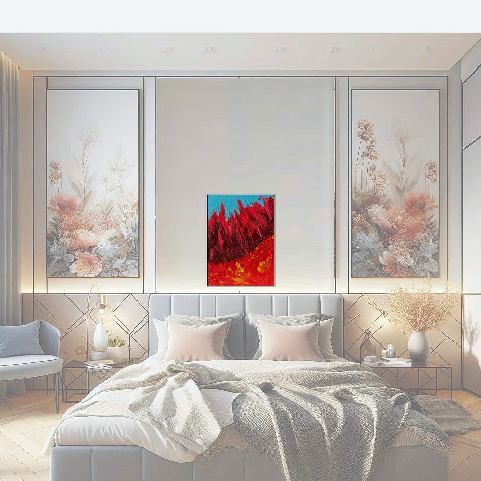 Painting titled 'Floral abstraction # 2' by Monica Fallini