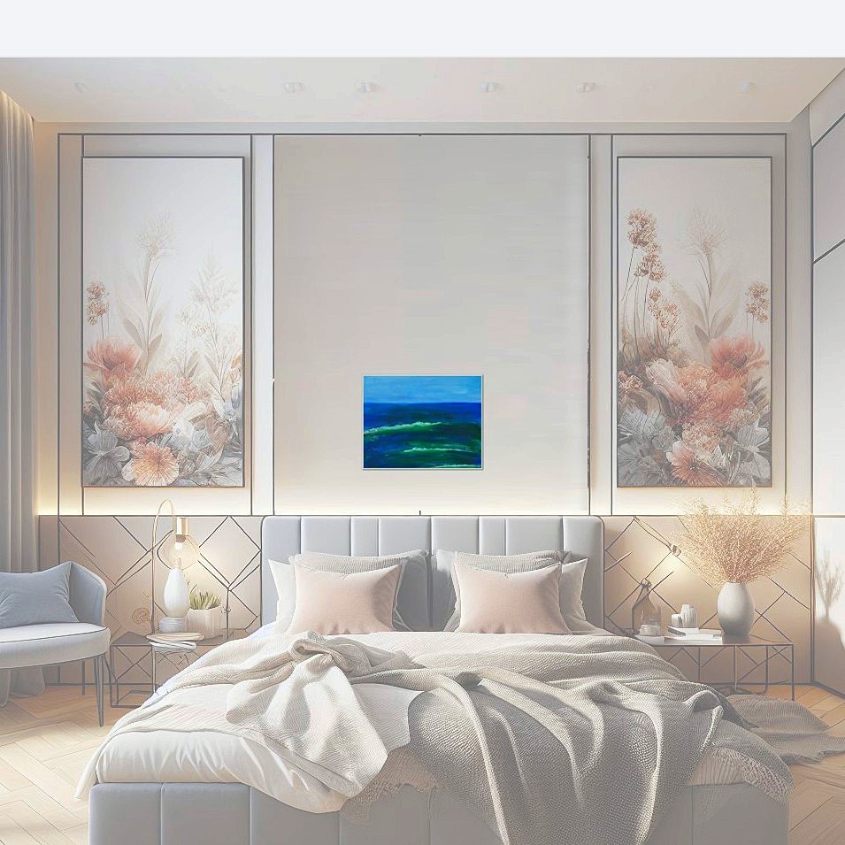 Painting titled 'Memories of the the sea XXIII' by Monica Fallini