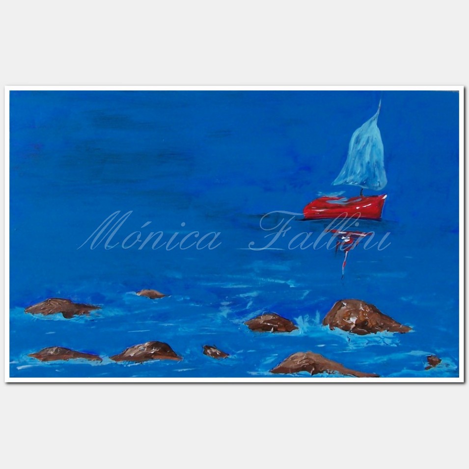 Painting titled 'Memories of the sea XXVI' by Monica Fallini