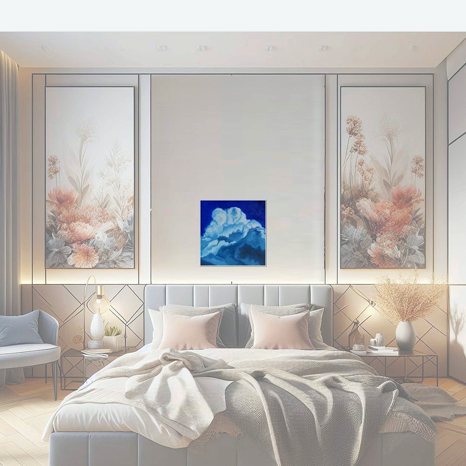 Painting titled 'Cloud study # 1' by Monica Fallini