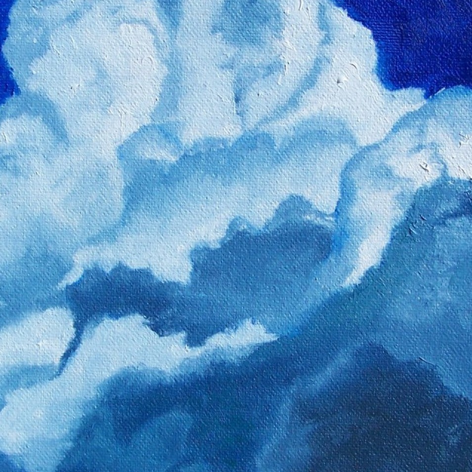 Painting titled 'Cloud study # 1' by Monica Fallini