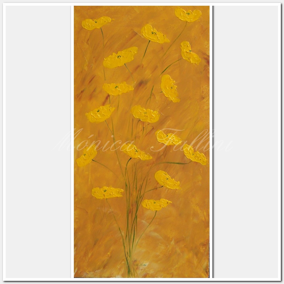 Painting titled 'Plenitud in yellow' by Monica Fallini
