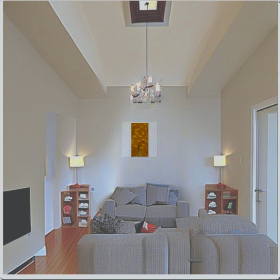 Painting titled 'Plenitud in yellow' by Monica Fallini