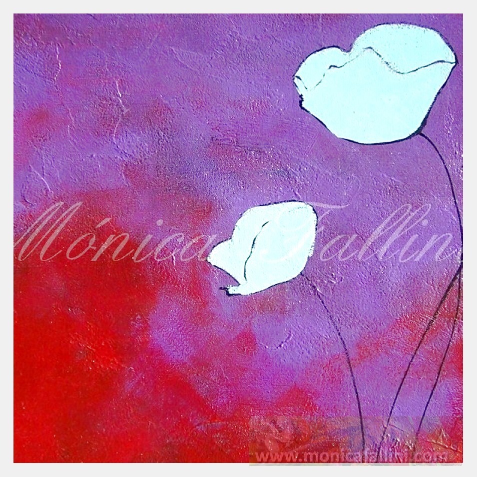 Painting titled 'Paper poppies II' by Monica Fallini