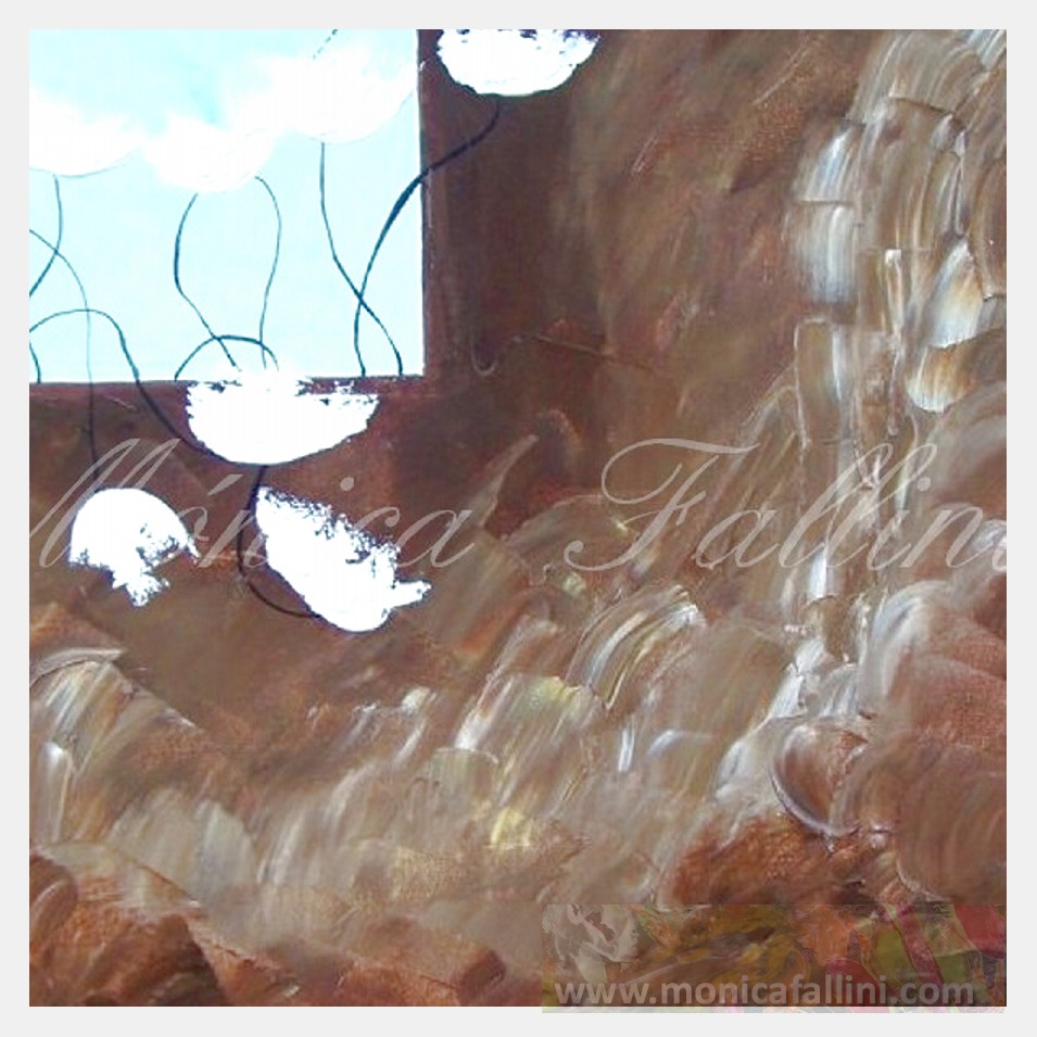 Painting titled 'Snow Poppies' by Monica Fallini