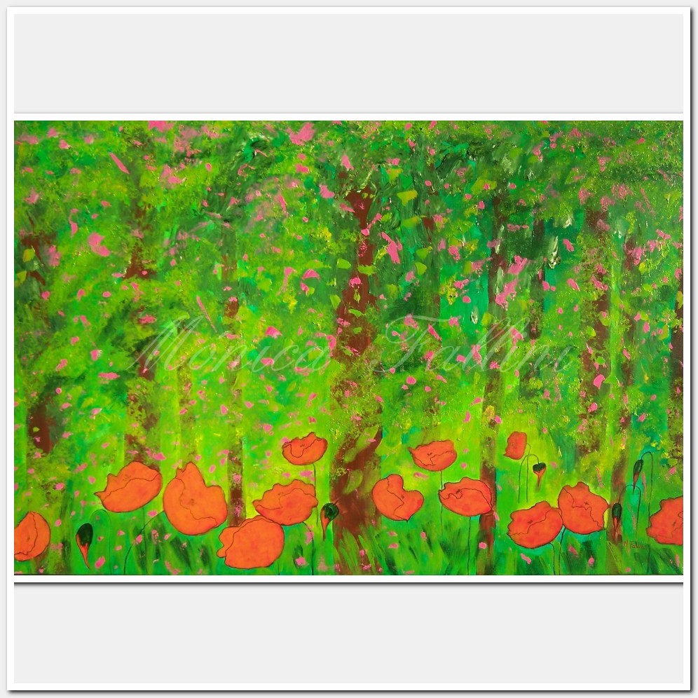 Painting titled 'Into the woods III' by Monica Fallini