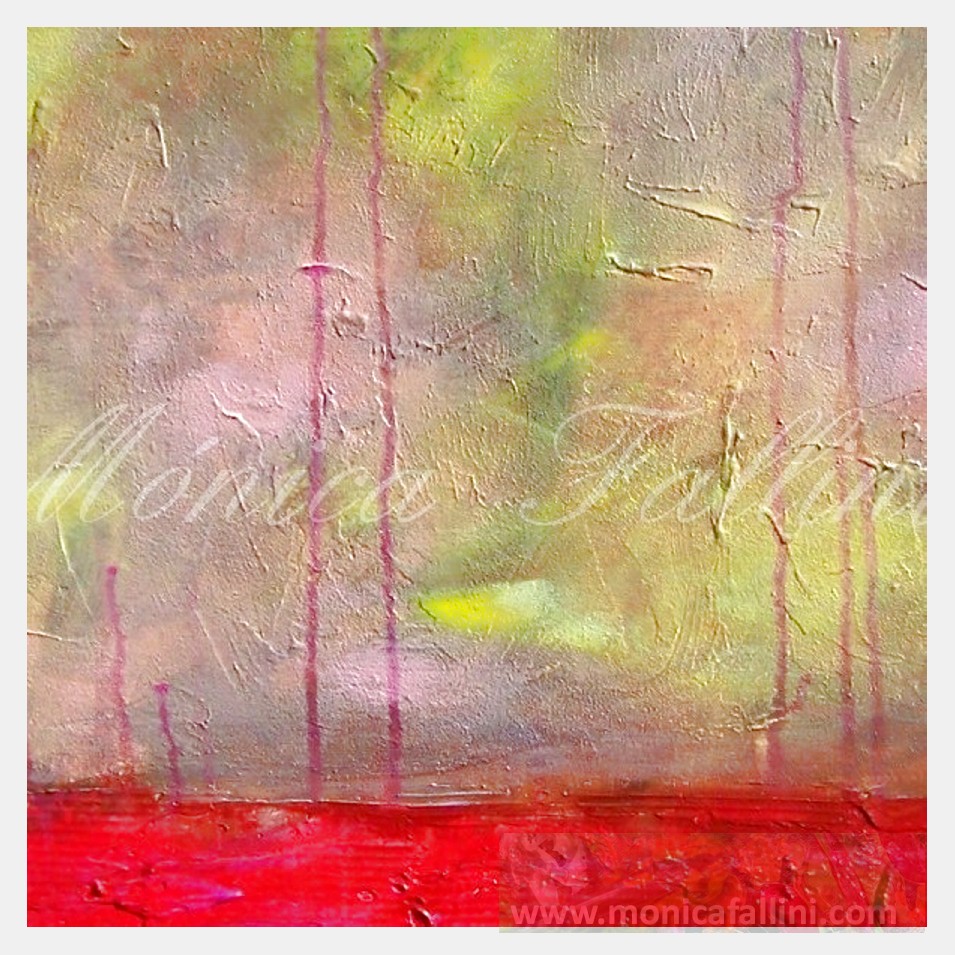 Painting titled 'Melting barrier' by Monica Fallini
