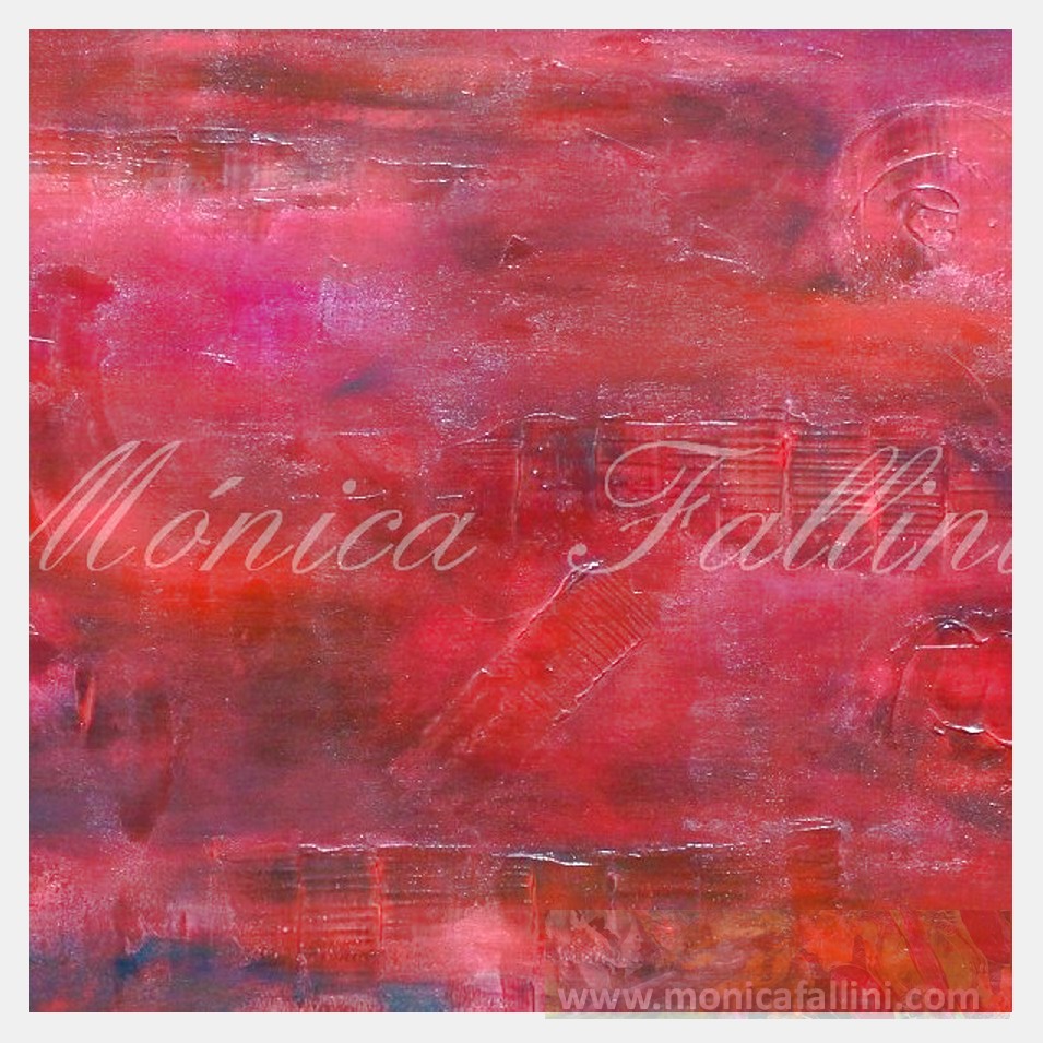 Painting titled 'Somewhere in the red city' by Monica Fallini