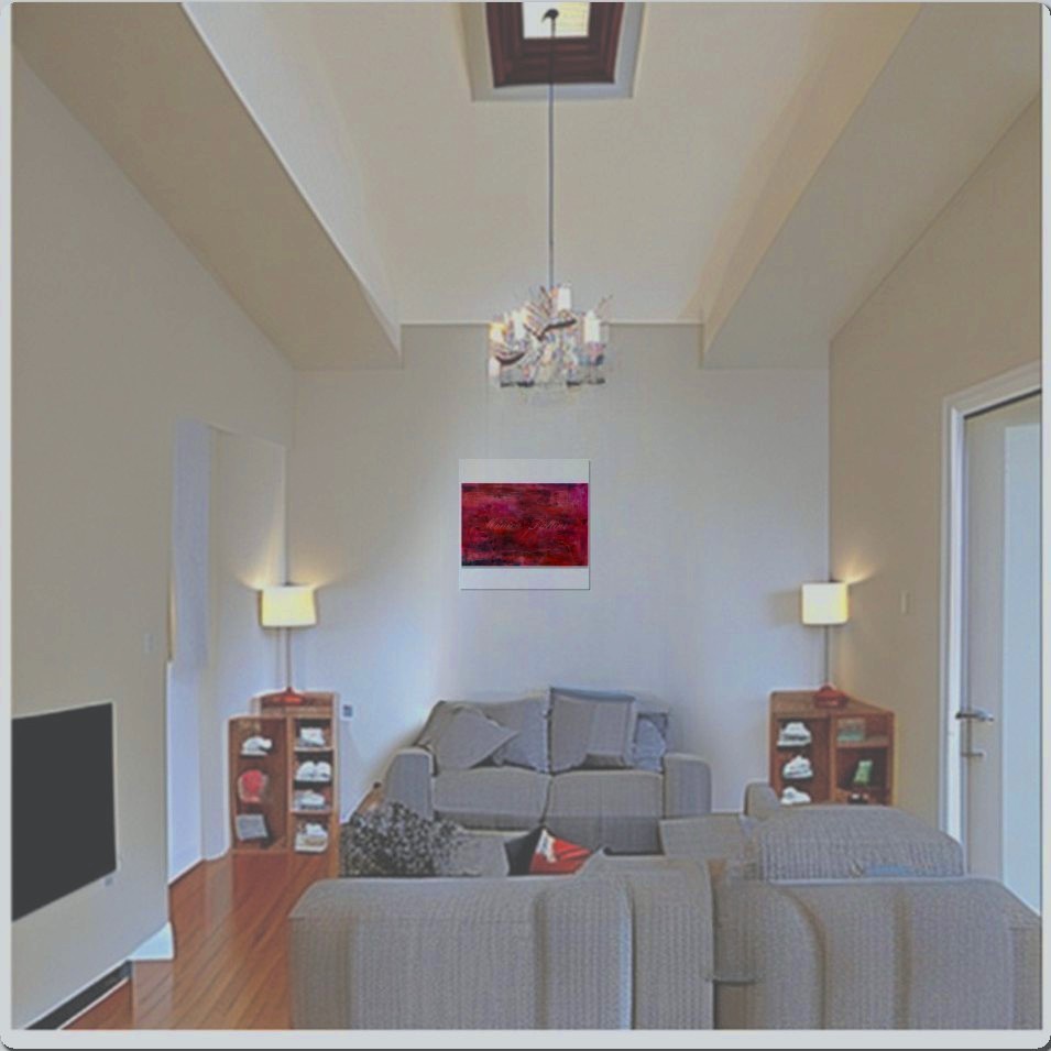 Painting titled 'Somewhere in the red city' by Monica Fallini