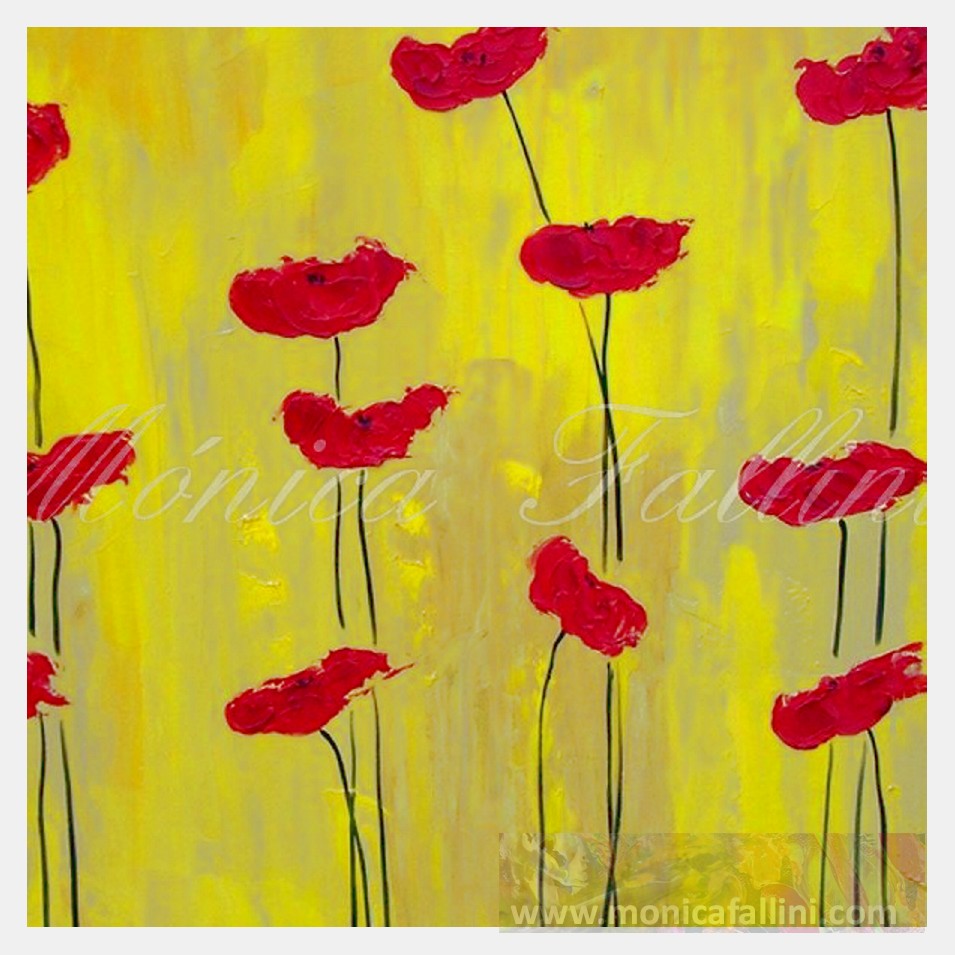 Painting titled 'Free spirit Poppies XI' by Monica Fallini