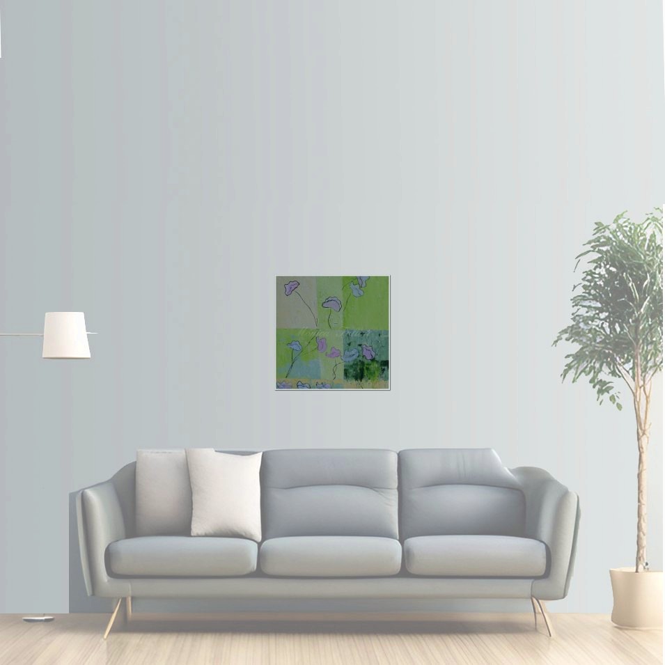 Painting titled 'Verde agua' by Monica Fallini