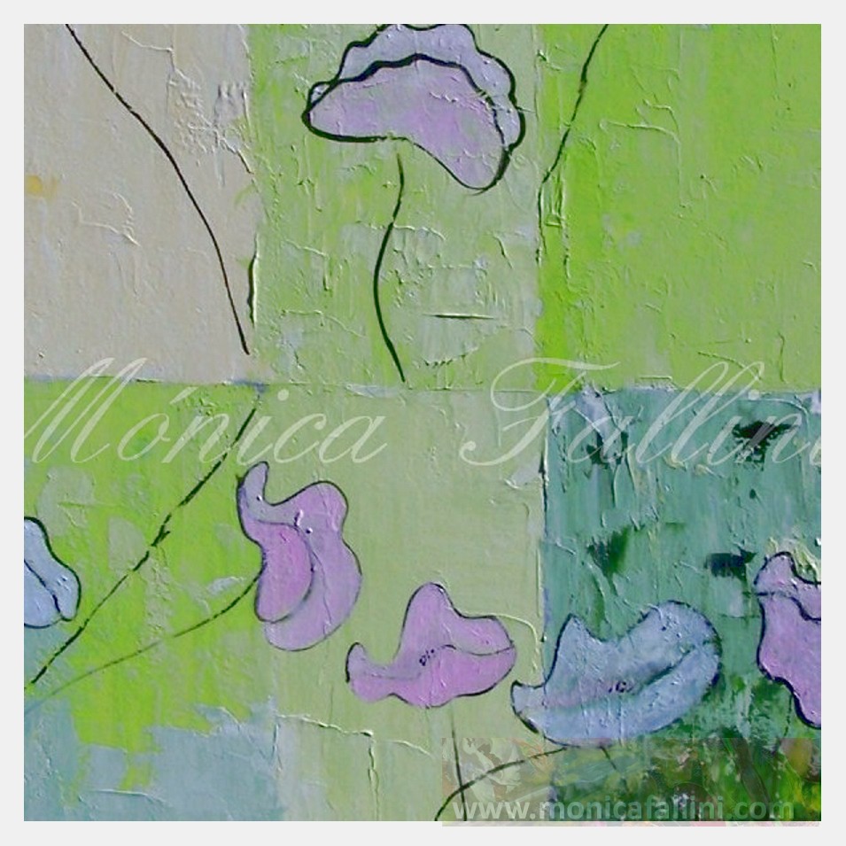 Painting titled 'Verde agua' by Monica Fallini