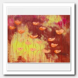 A landscape of orange Poppies