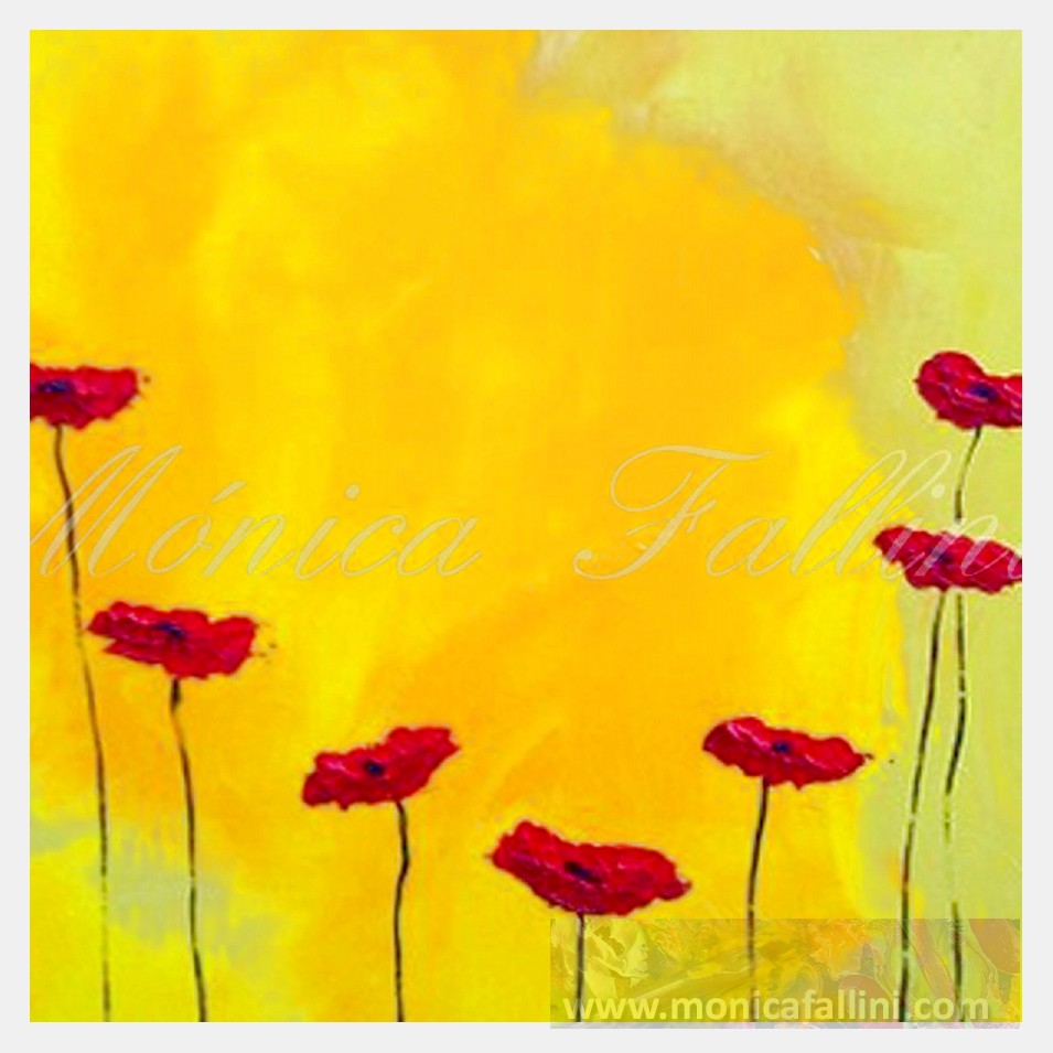 Painting titled 'Free spirit Poppies X' by Monica Fallini