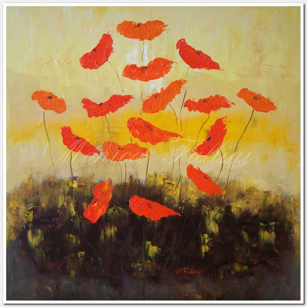 Painting titled 'Free spirit Poppies VIII' by Monica Fallini