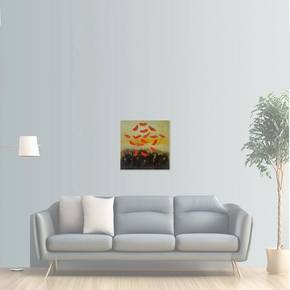 Painting titled 'Free spirit Poppies VIII' by Monica Fallini