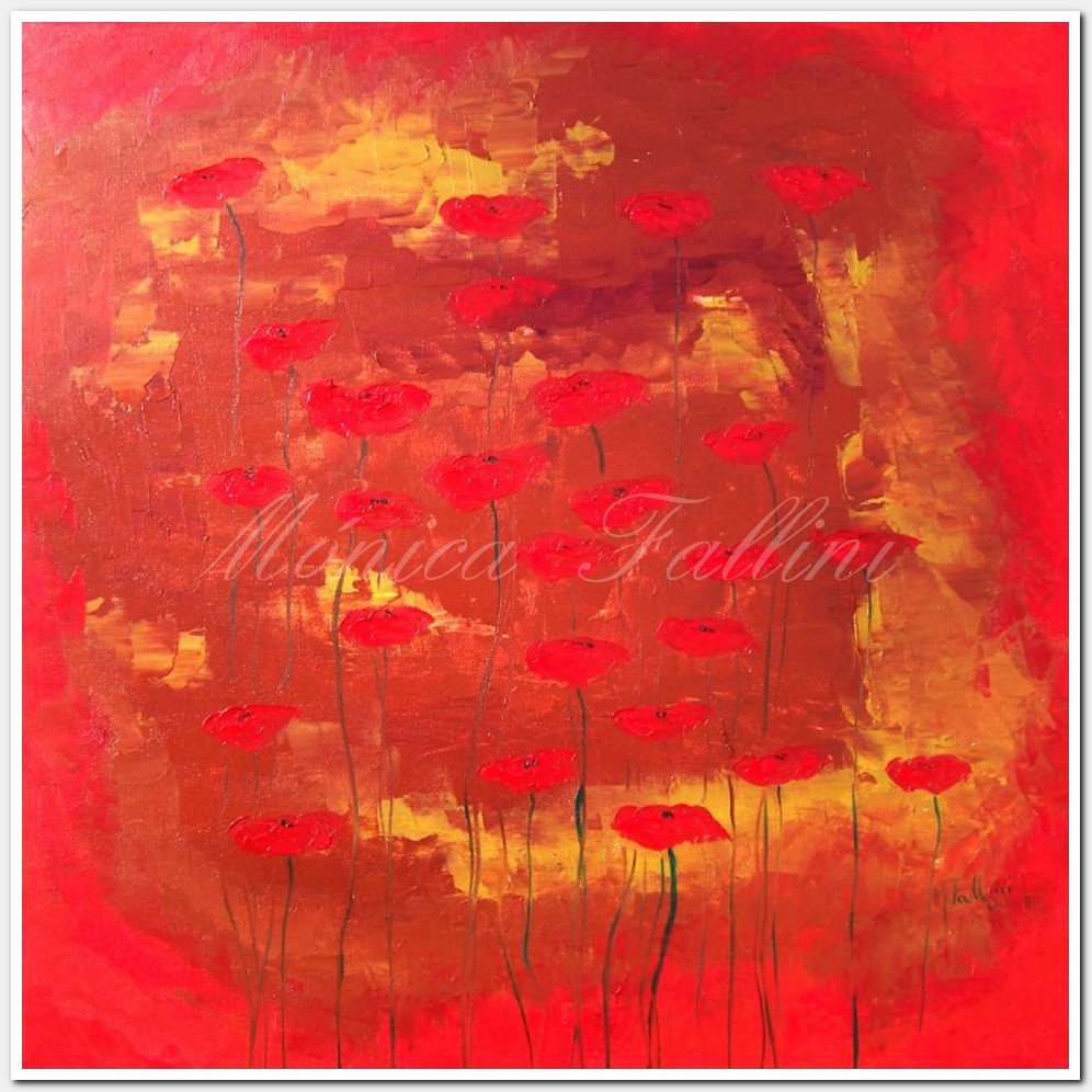 Painting titled 'Free spirit Poppies VII' by Monica Fallini