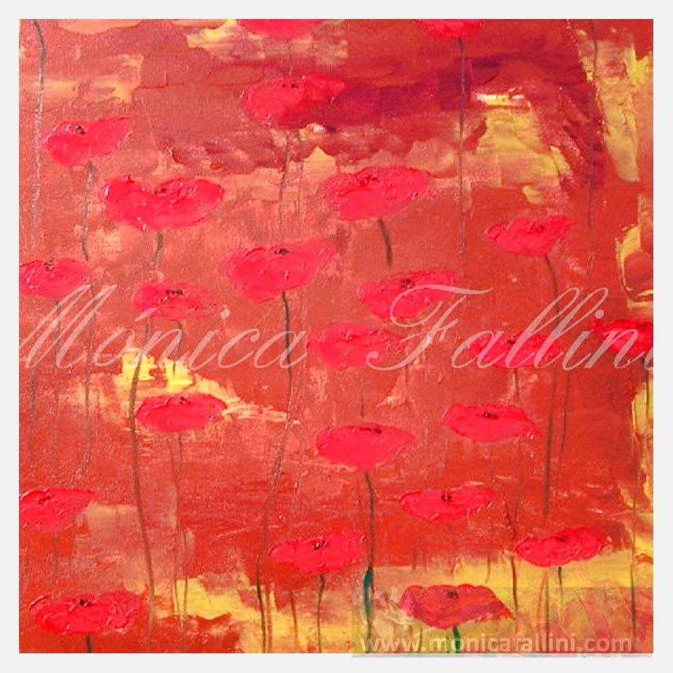 Painting titled 'Free spirit Poppies VII' by Monica Fallini
