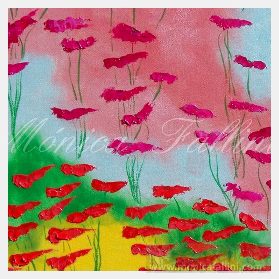 Painting titled 'Springtime blooming' by Monica Fallini