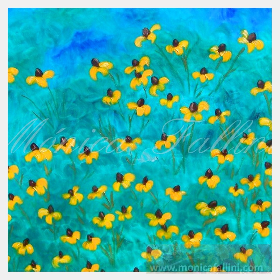 Painting titled 'Reborn wild and free' by Monica Fallini