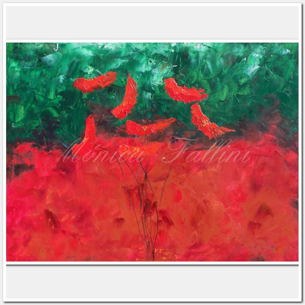 Painting titled 'Where two worlds collide I' by Monica Fallini