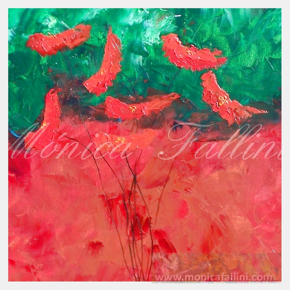Painting titled 'Where two worlds collide I' by Monica Fallini