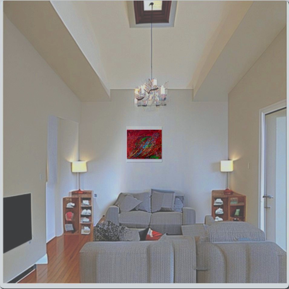 Painting titled 'Space. Shapes of the Universe' by Monica Fallini