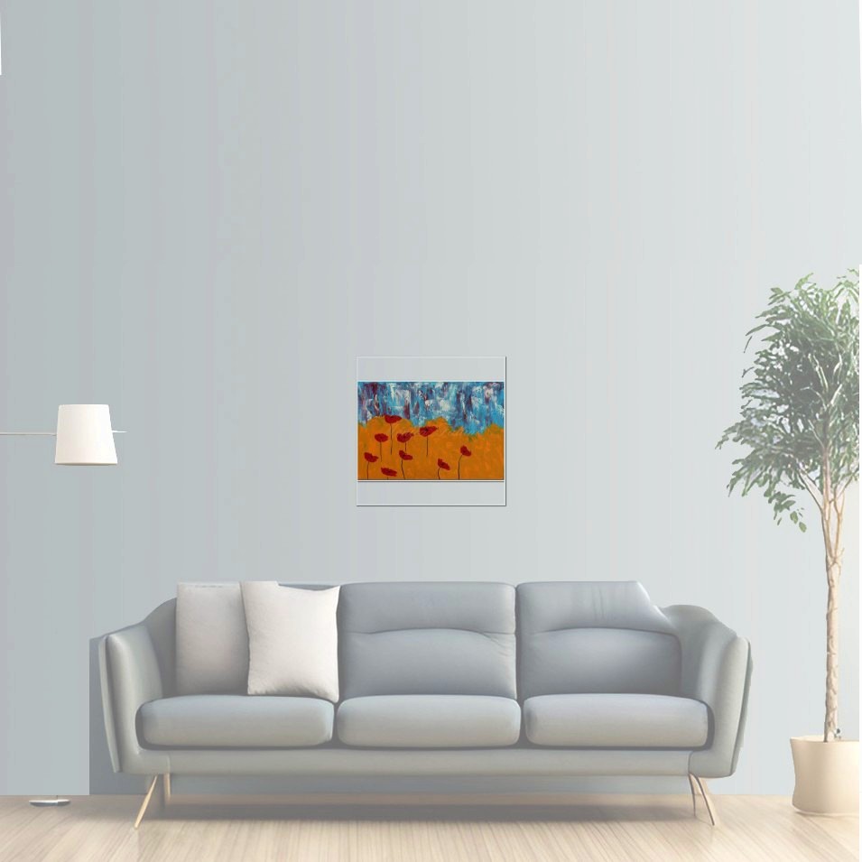 Painting titled 'Winter poppies II' by Monica Fallini