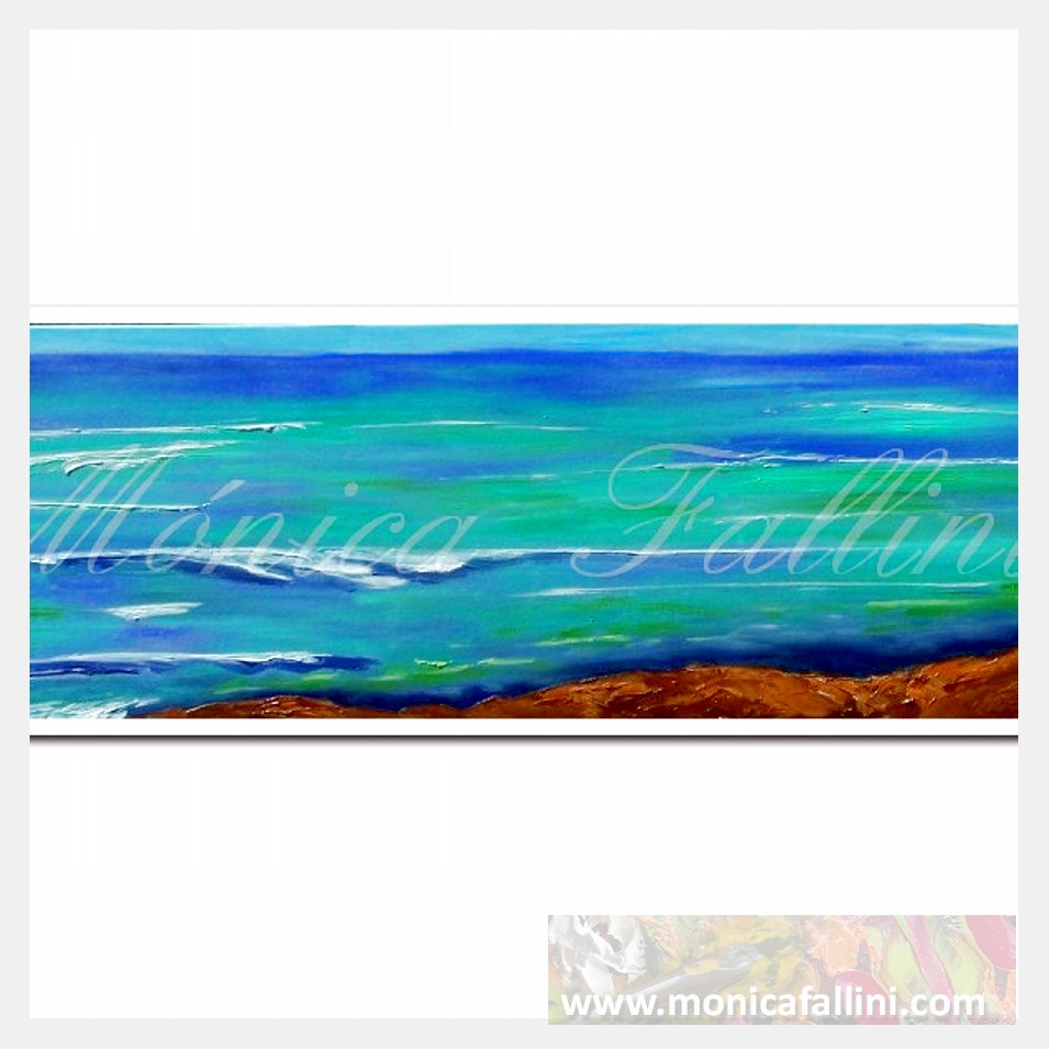Painting titled 'Memories of the sea # 22' by Monica Fallini