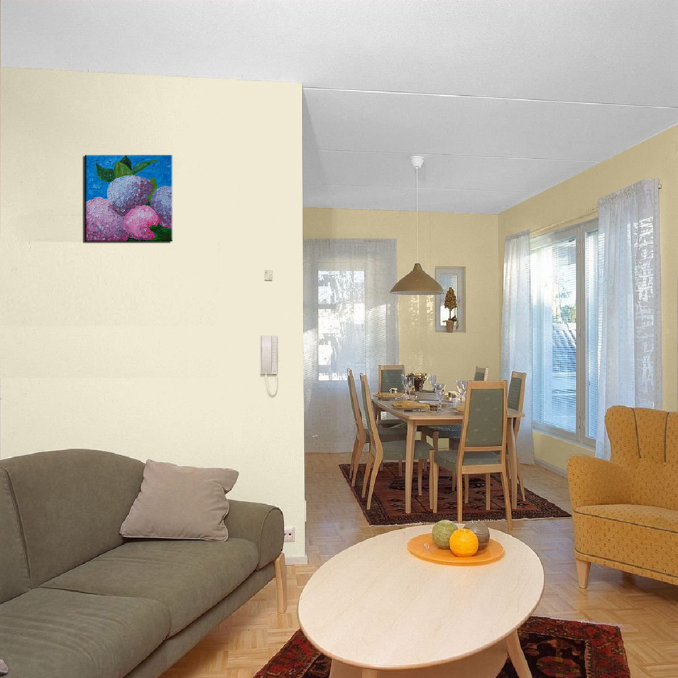 Painting titled 'A dream of Hydrangeas III' by Monica Fallini