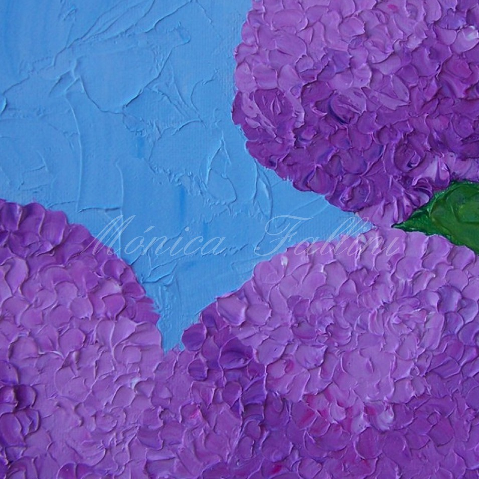 Painting titled 'A dream of Hydrangeas V' by Monica Fallini