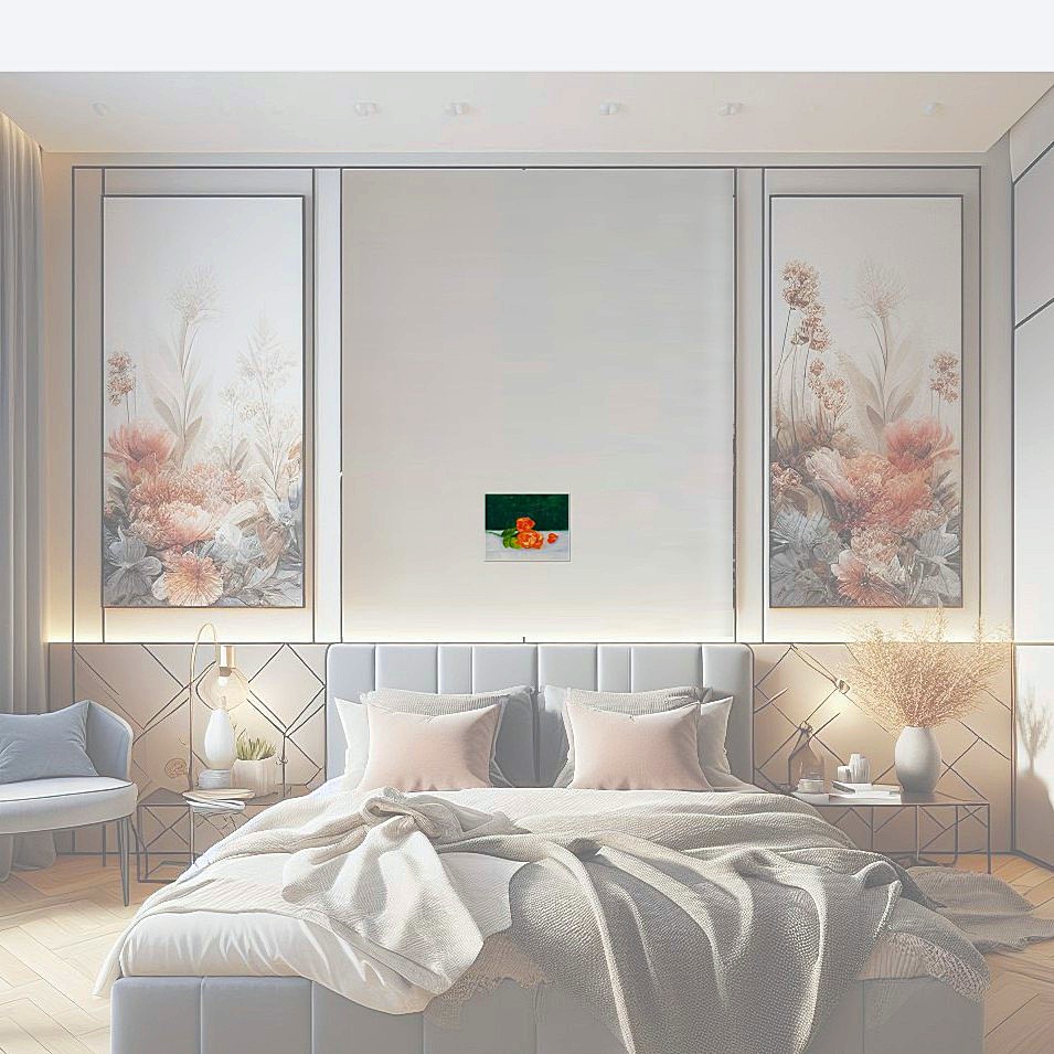 Painting titled 'Two roses' by Monica Fallini