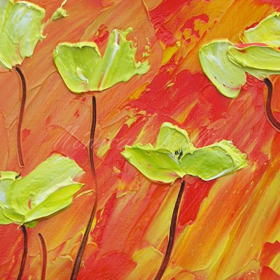 Painting titled 'Poppies...daily V' by Monica Fallini