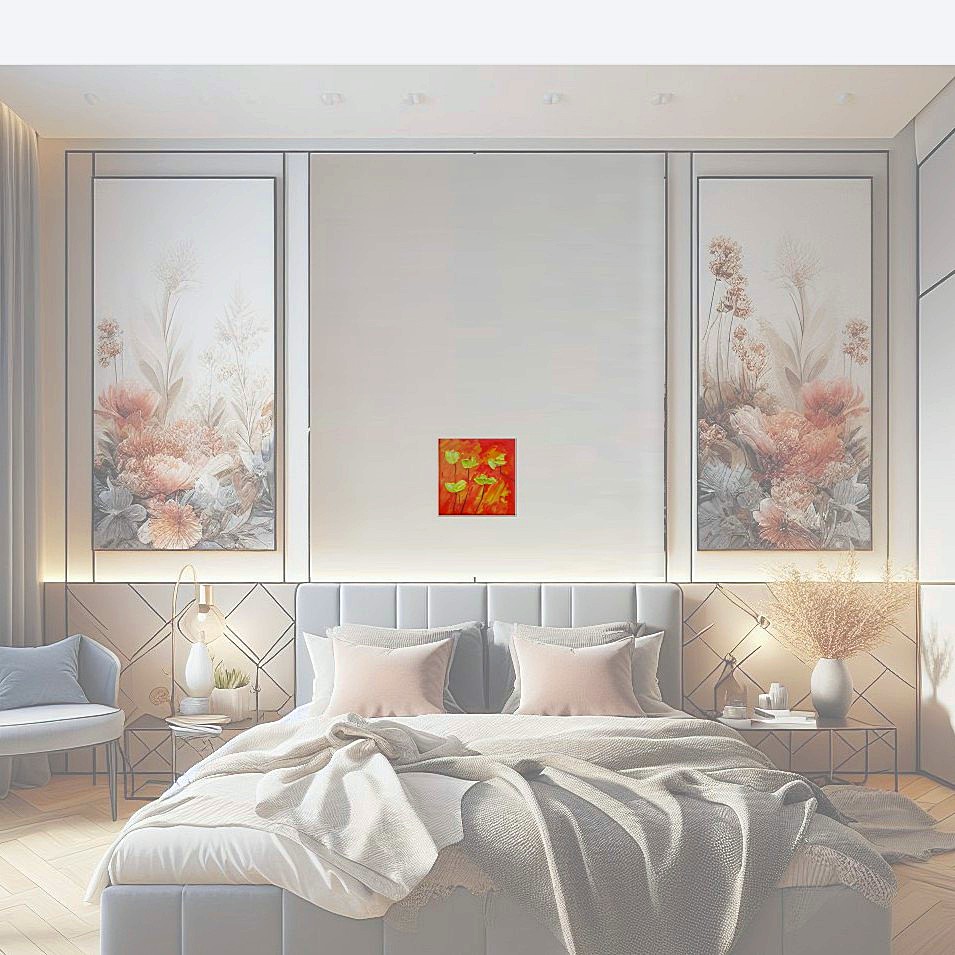 Painting titled 'Poppies...daily V' by Monica Fallini