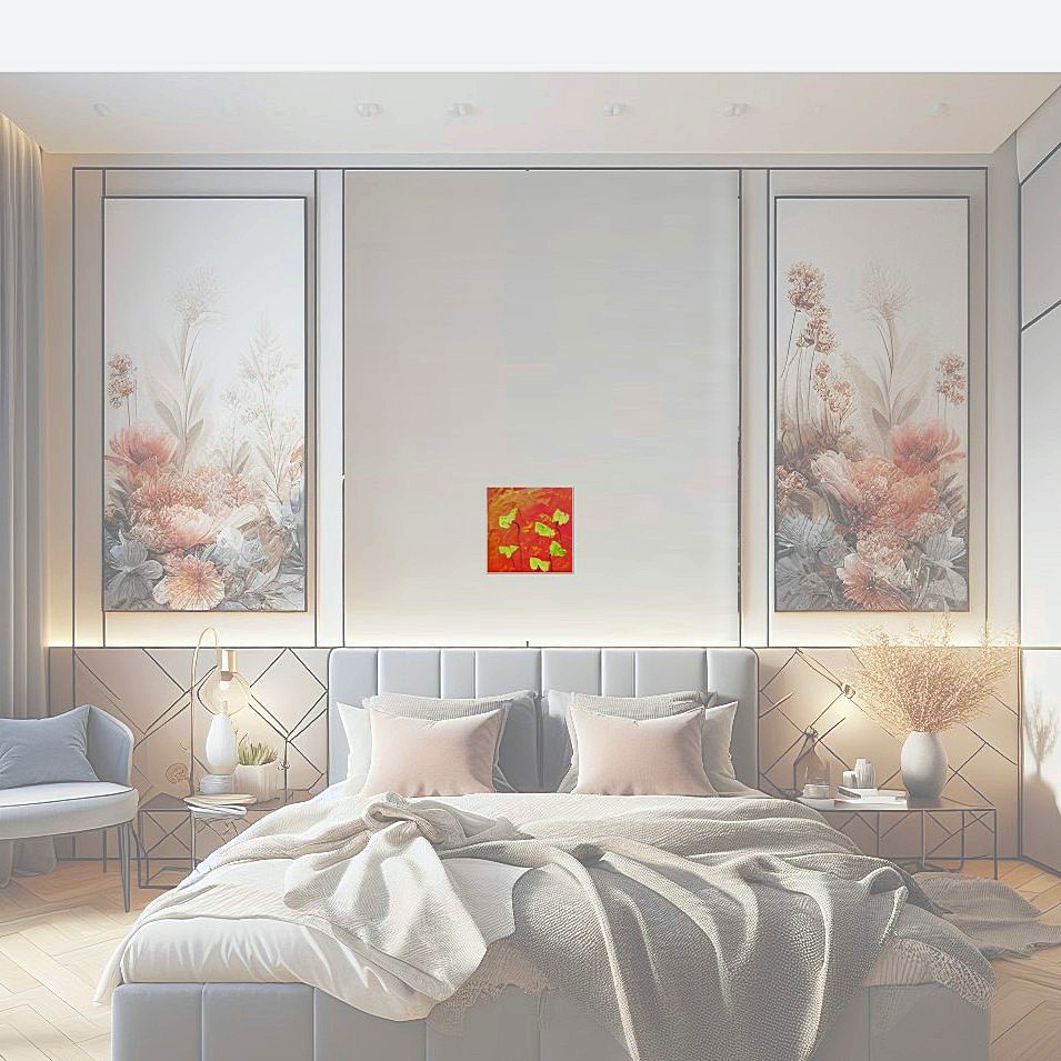 Painting titled 'Poppies...daily VI' by Monica Fallini