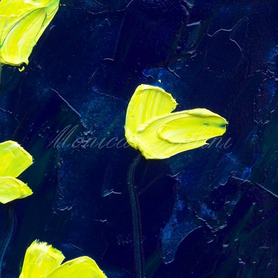Painting titled 'Poppies...daily VIII' by Monica Fallini
