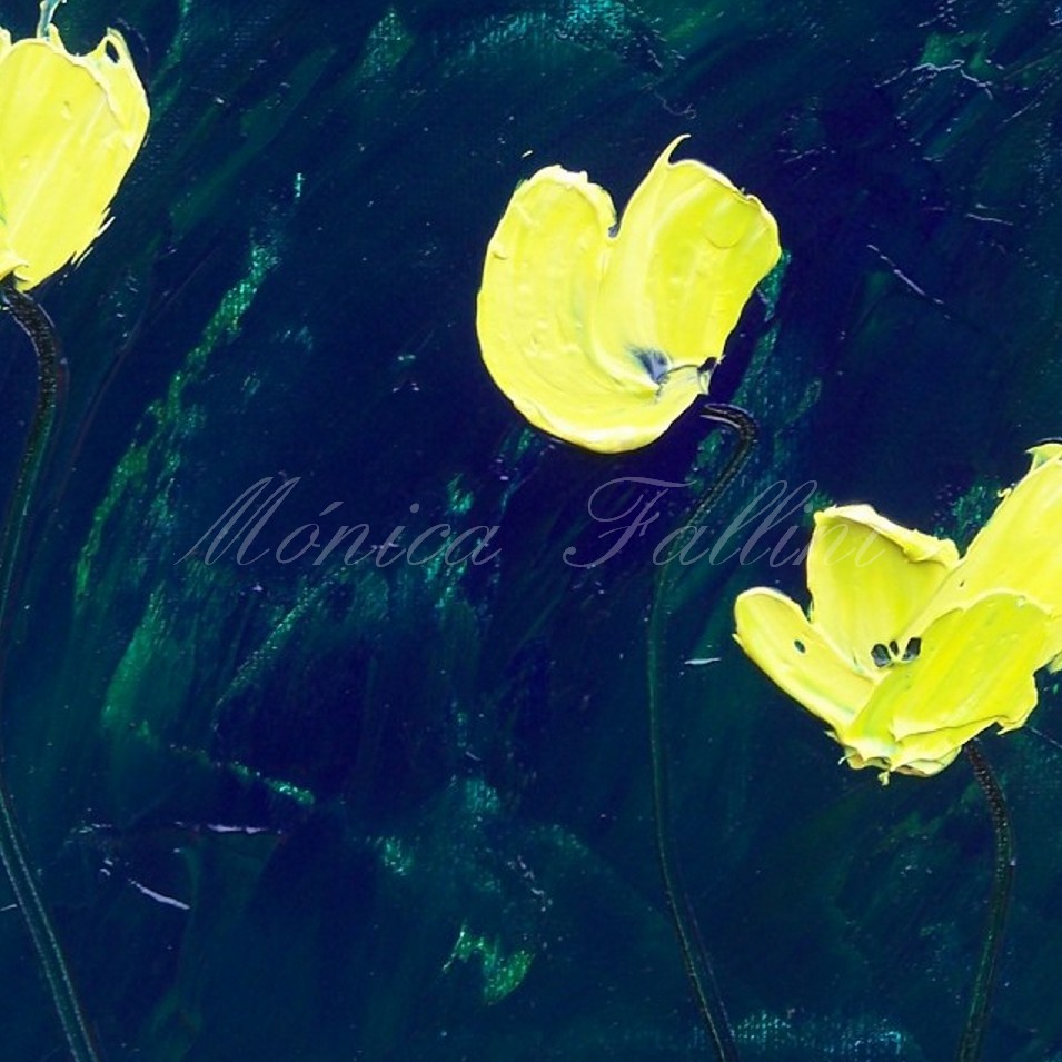 Painting titled 'Poppies...daily VII' by Monica Fallini