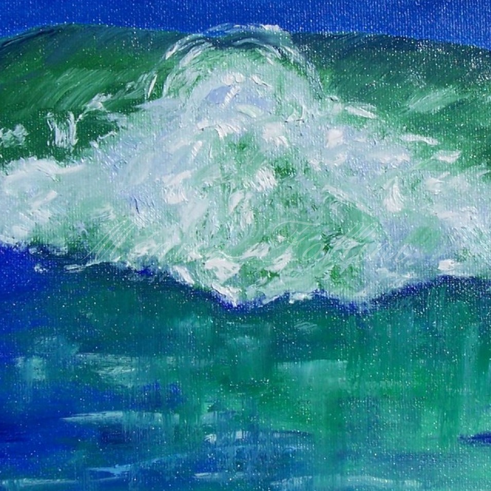 Painting titled 'Surf study' by Monica Fallini