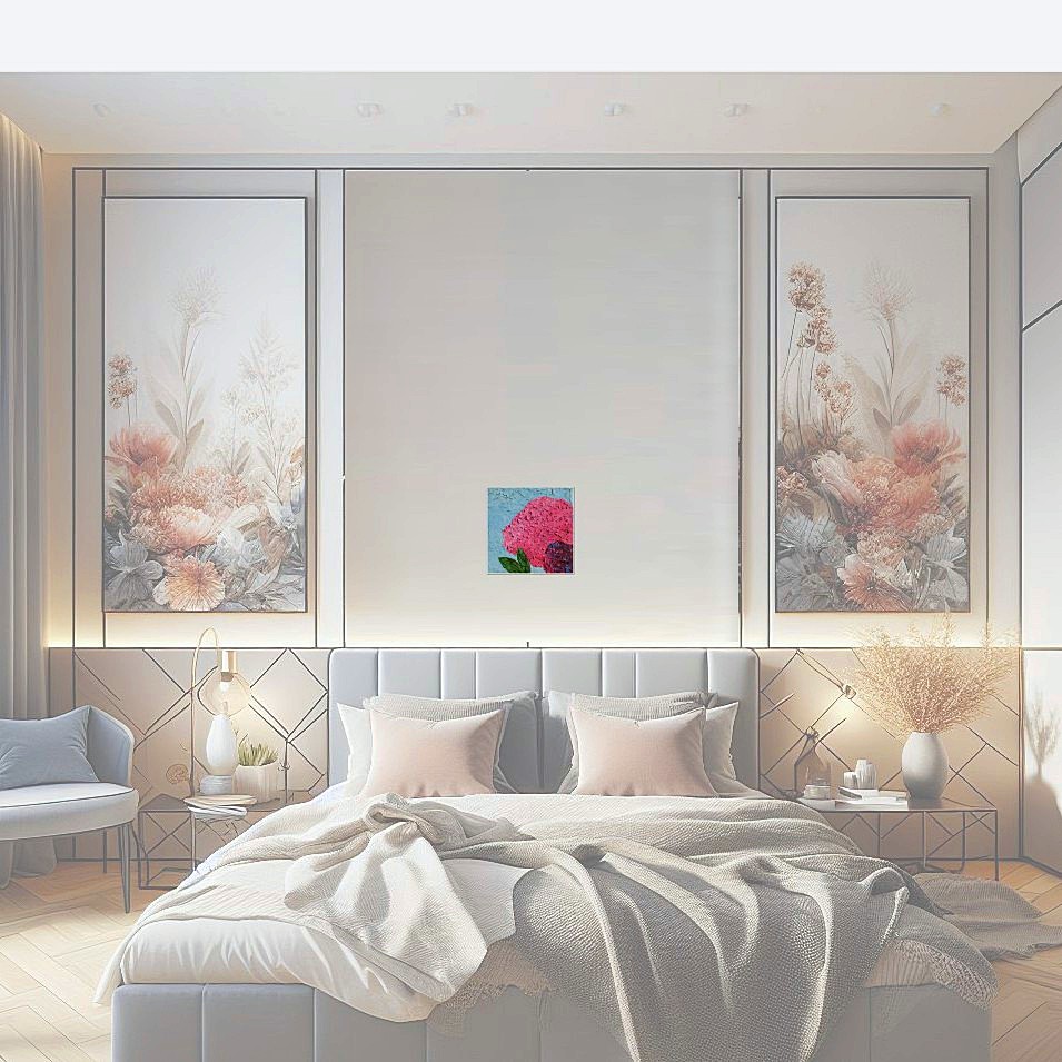 Painting titled 'A dream of Hydrangeas VII' by Monica Fallini