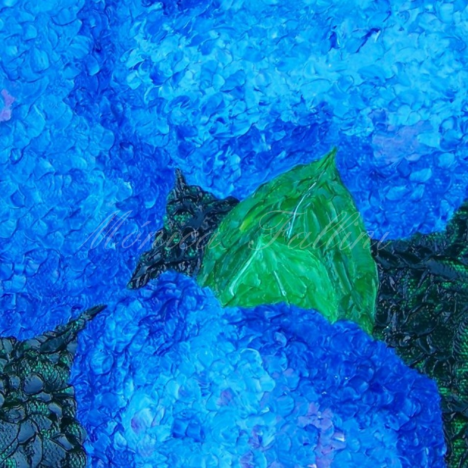 Painting titled 'A dream of Hydrangeas VIII' by Monica Fallini